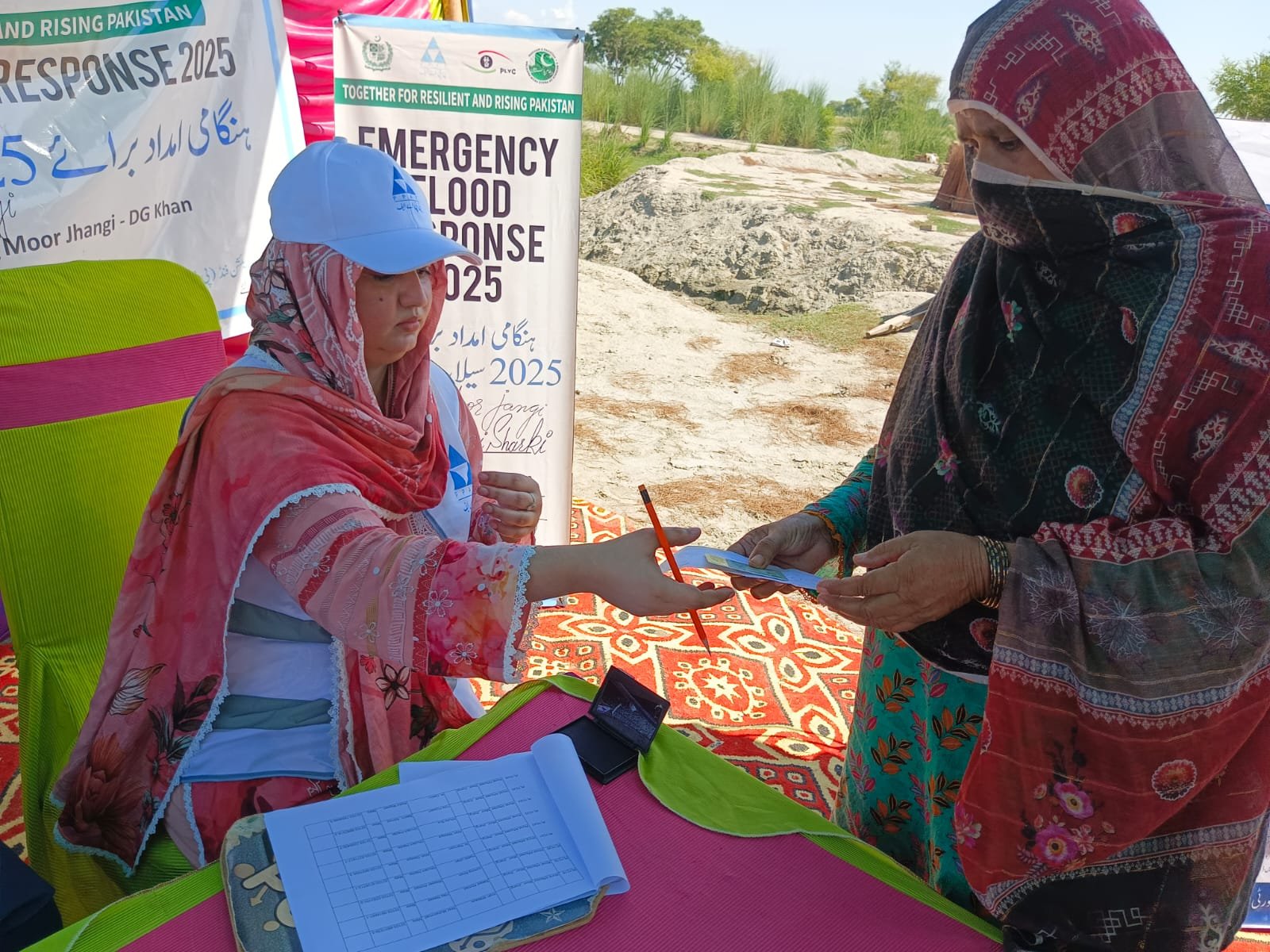 PLYC volunteers supporting a local family